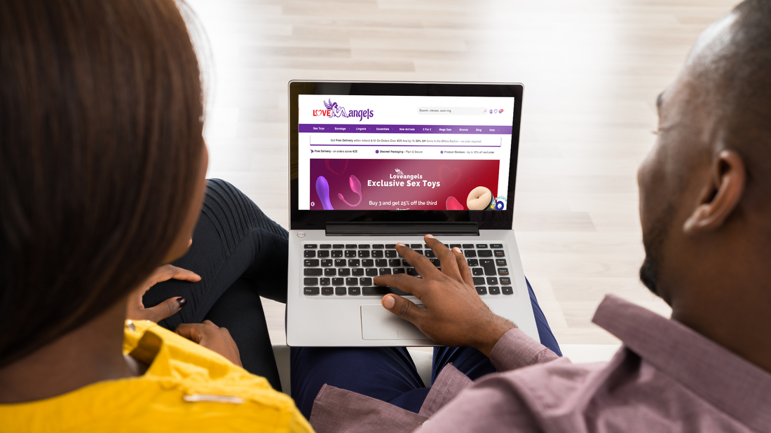 Image of a couple browsing adult toys on Lovangels.ie