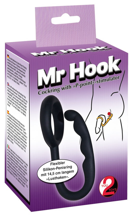 You2Toys Mr Hook Silicone Ring With Perineum Stimulator