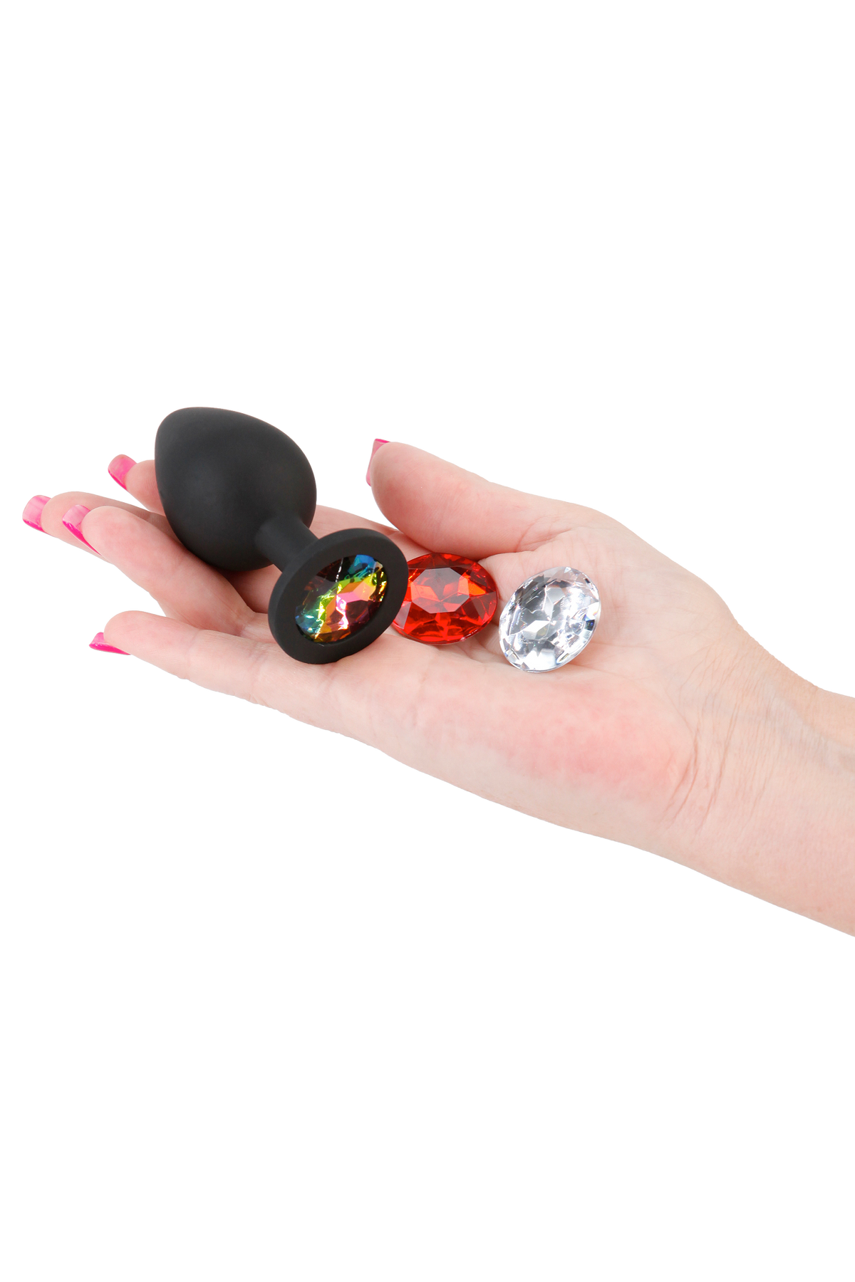 NS Novelties Glams Xchange Medium Plug With 3 Changeable Gems