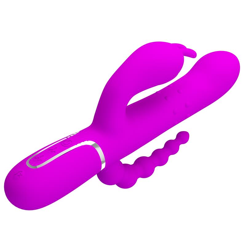 Pretty Love Cammy 4 in 1 Vibe with Rotating Balls and Anal Chain