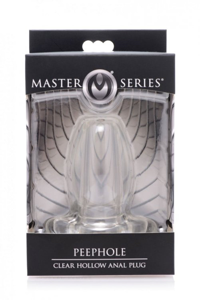 Master Series Peephole - Clear Hollow Anal Plug