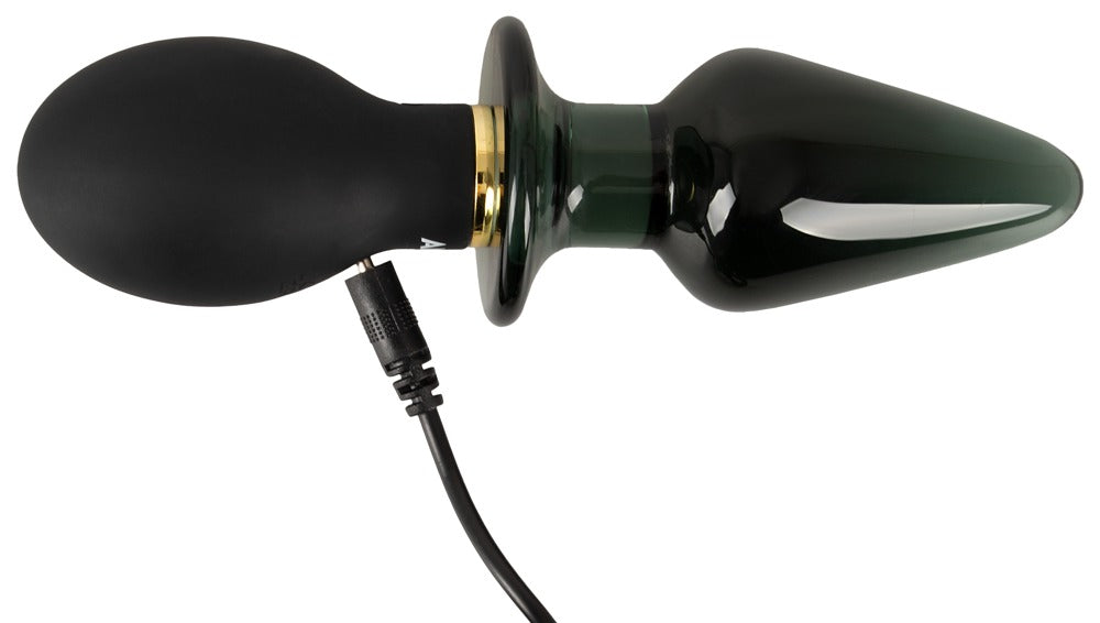Anos Double Ended Glass Butt Plug with Vibration charging