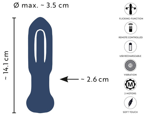 Anos Remote Control Flickering Tongue Butt Plug size and features