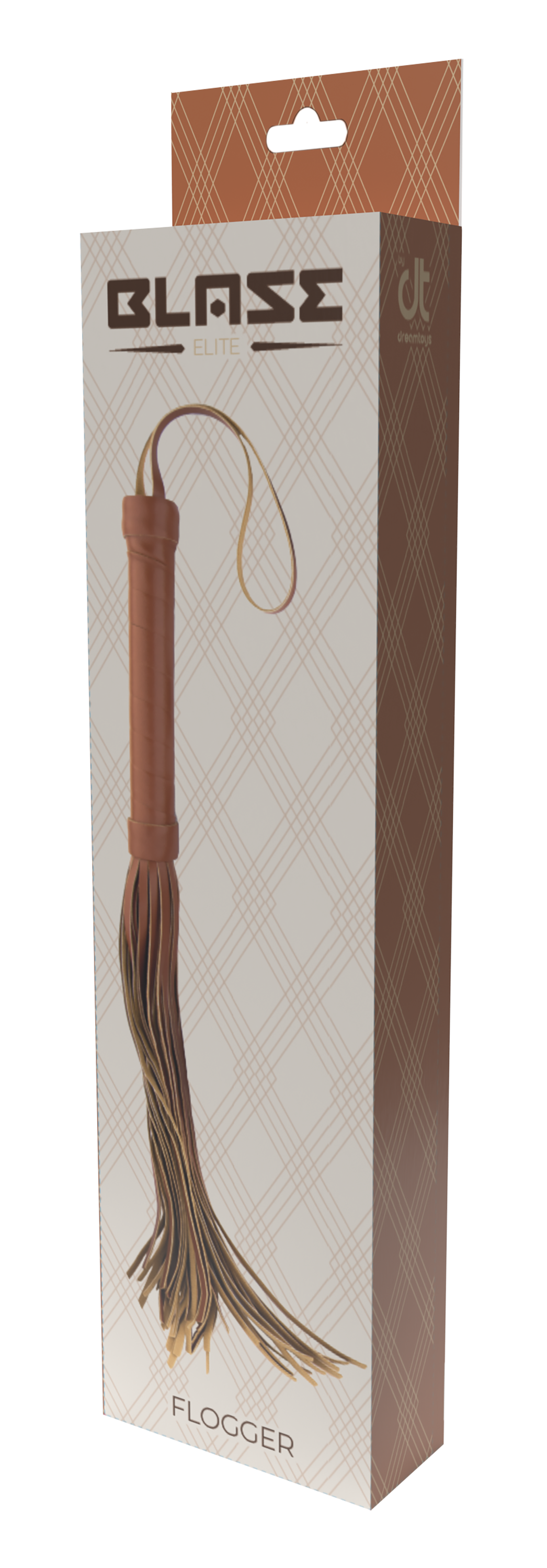 Blaze Elite Cognac Vegan Leather Flogger box