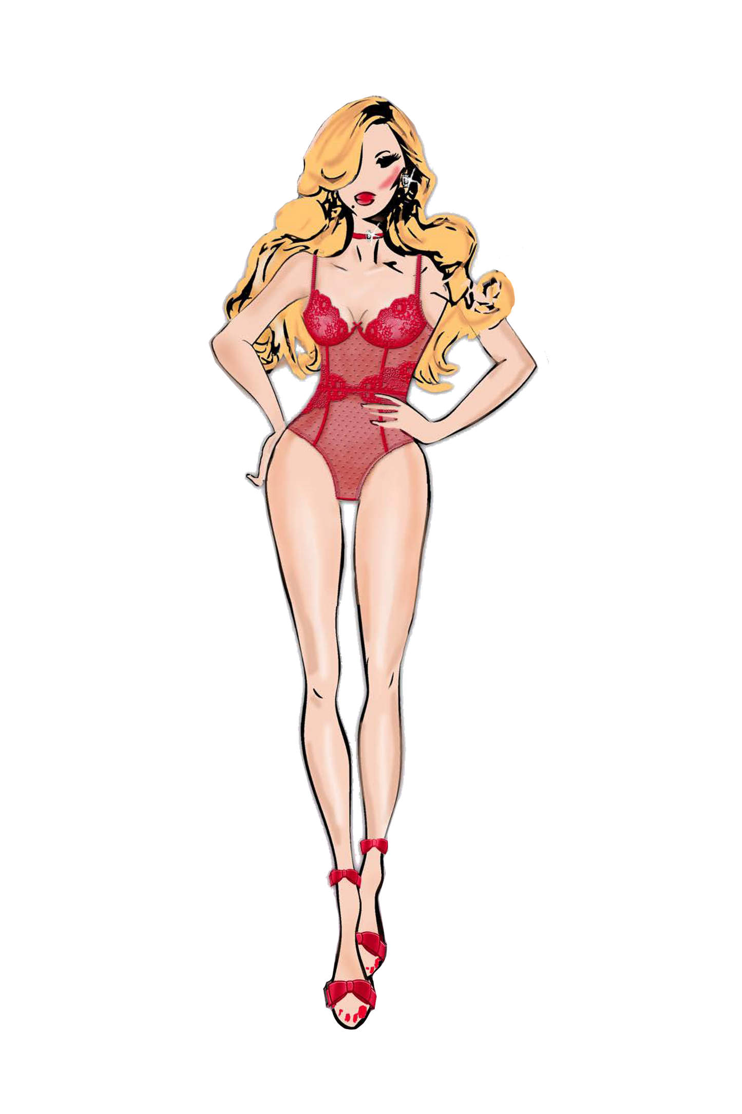 Bombshell Boudoir Peek A Boo Teddy design