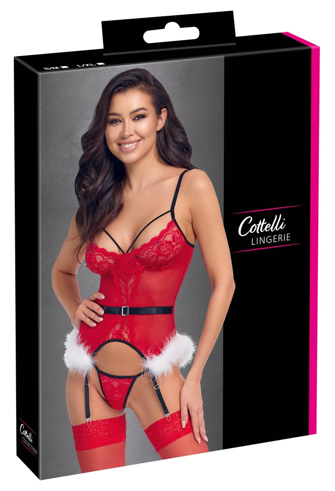 Cottelli Christmas Basque Set box