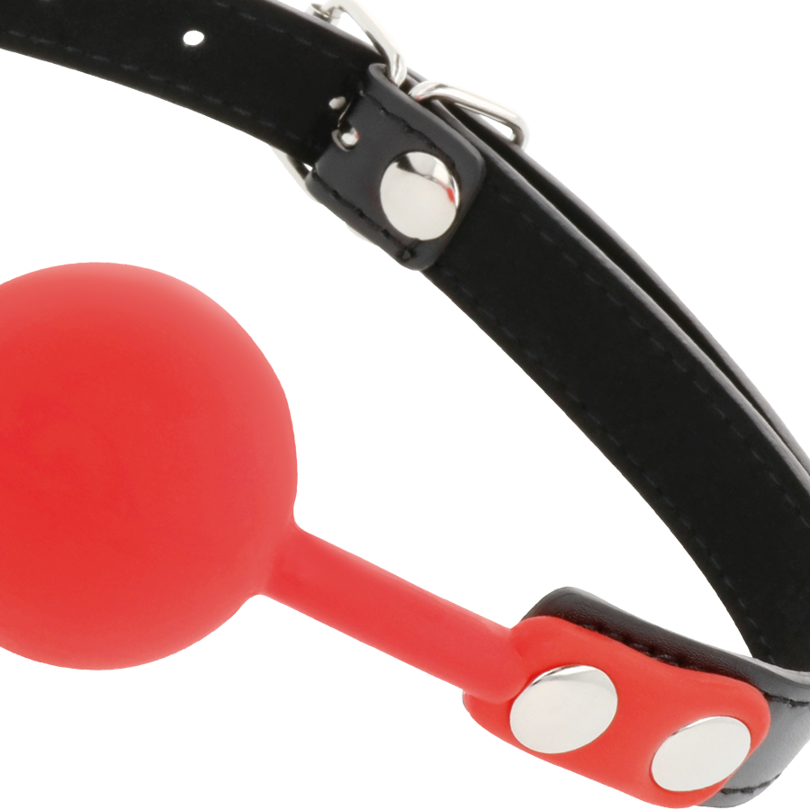 Darkness Red Silicone Ball Gag closeup