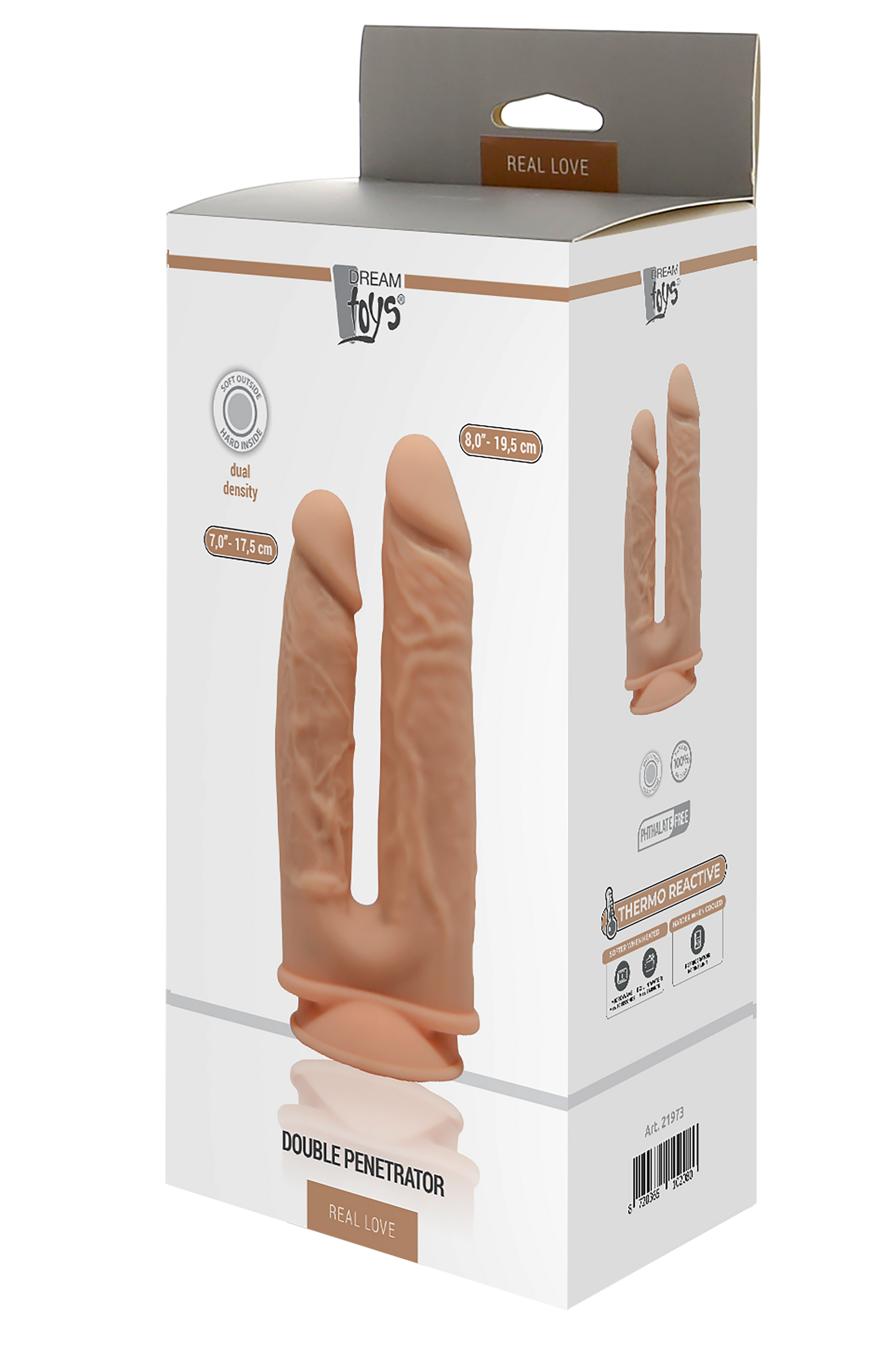 Dream Toys Real Love Thermo Reactive Double Penetrator box