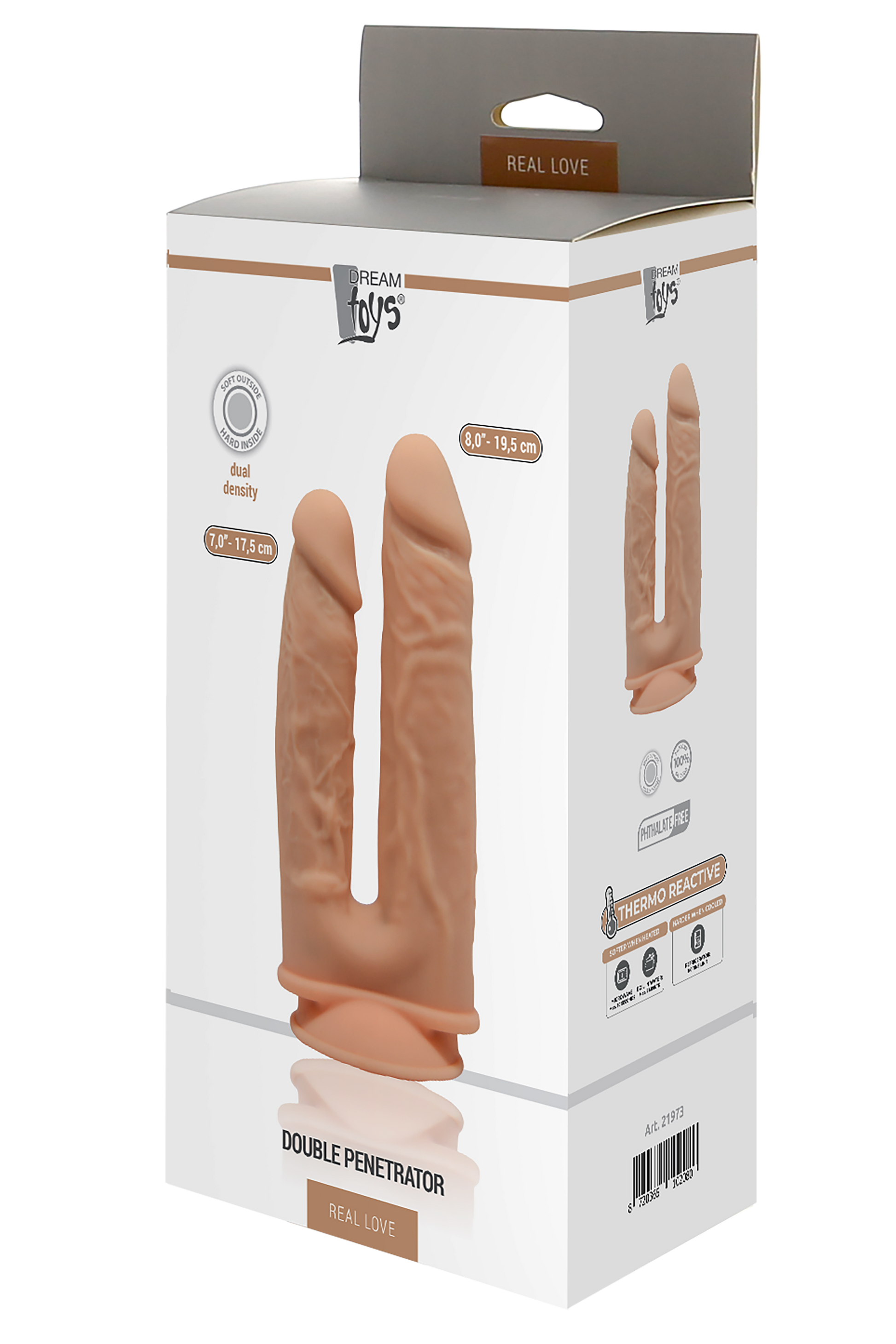 Dream Toys Real Love Thermo Reactive Double Penetrator box