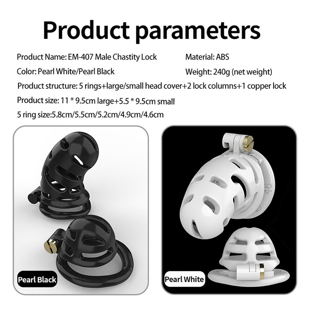 Loveangels Chastity Cage Set With 2 Cages And 5 Rings