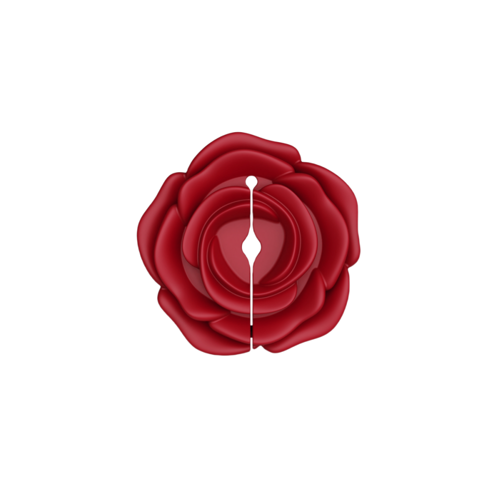 Loveangels Rose Red Rechargeable Vibrating Nipple Clamps With Remote Control