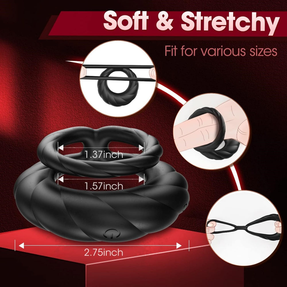 Loveangels App Control Silicone Double Ring