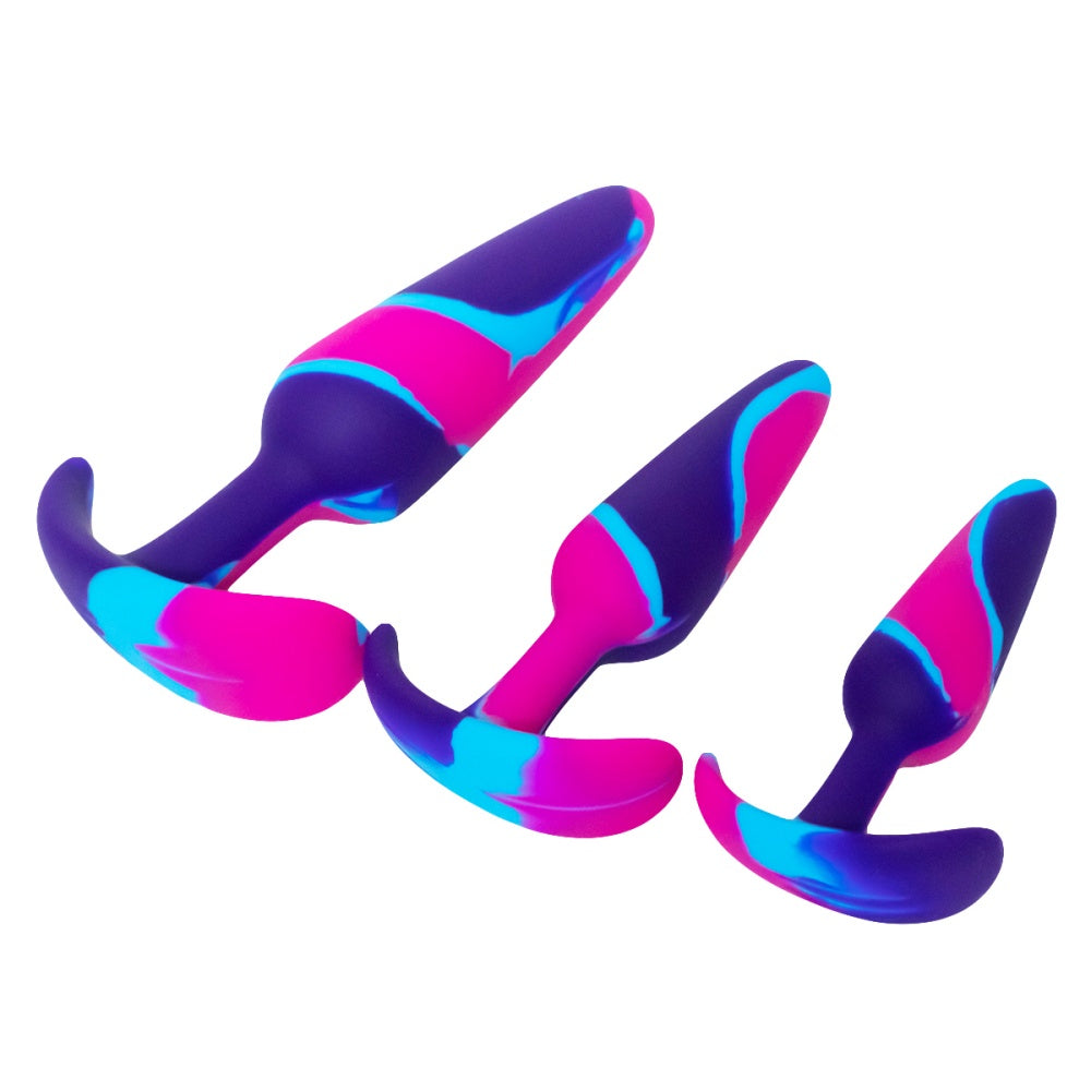 Loveangels Curved Rainbow Silicone Anal Training Set