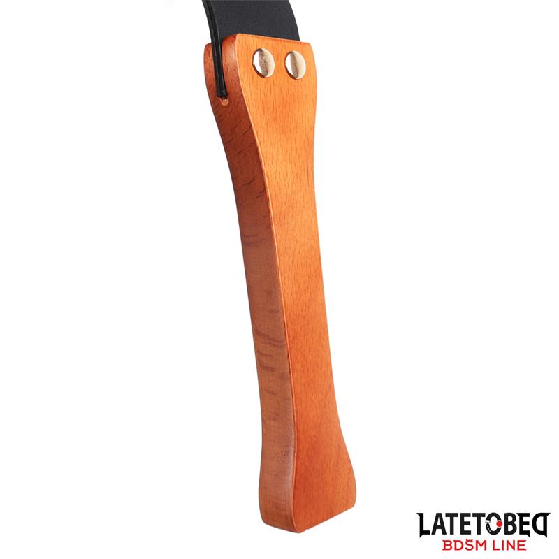 Late To Bed PU Paddle With Wooden Handle closeup