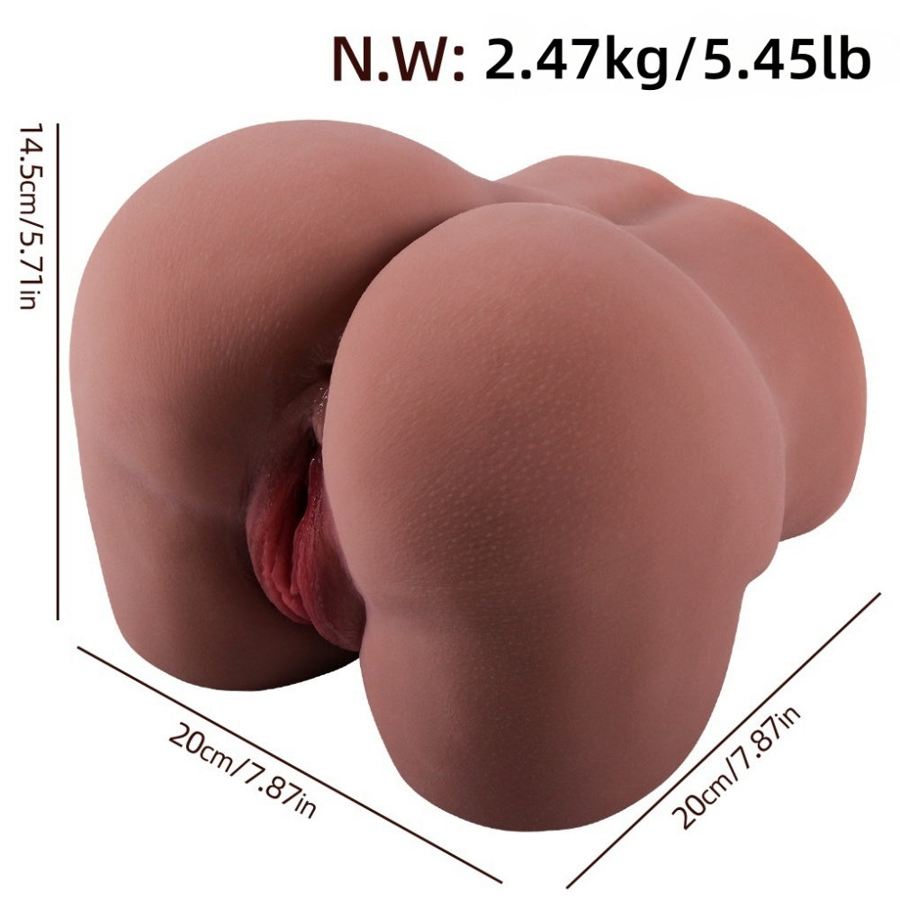 Loveangels 2.5kg Brown TPE Realistic Booty Masturbator Measurements