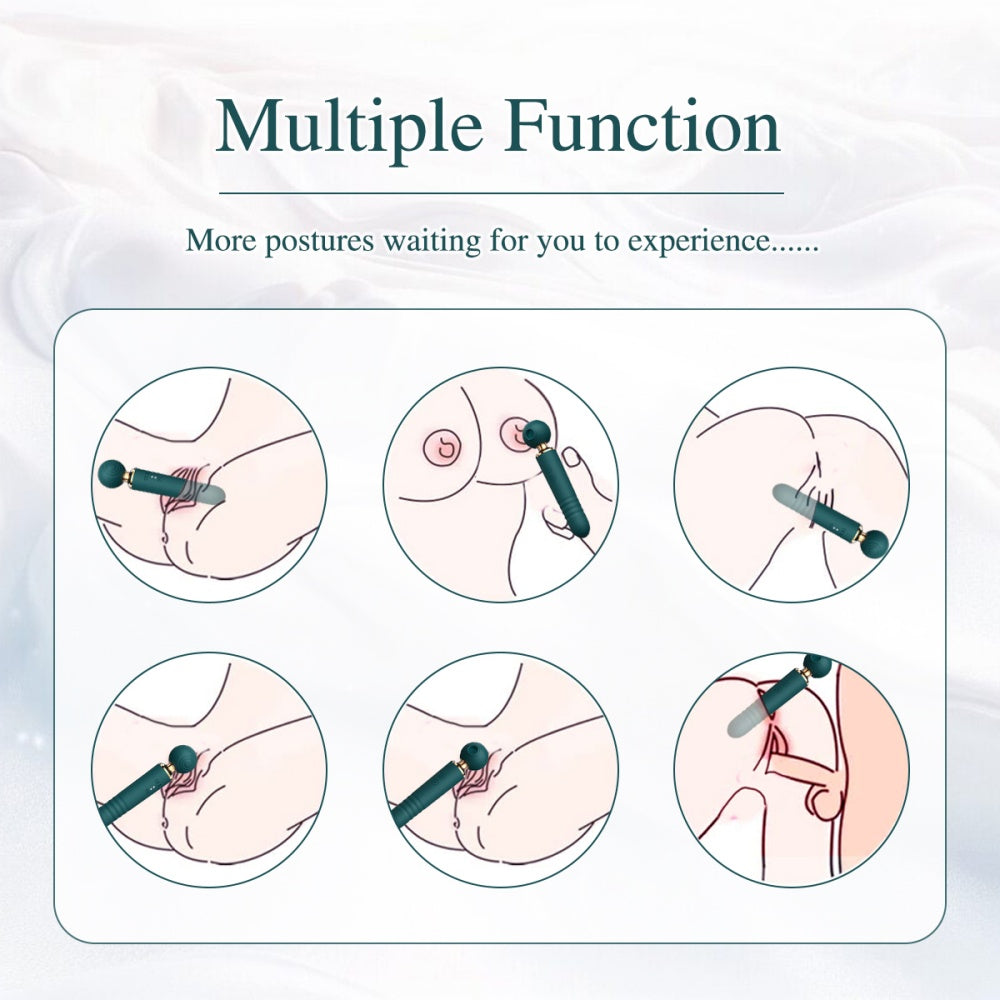 Loveangels 3 in 1 Double Sided Wand With Vibration, Suction And Thrusting Function