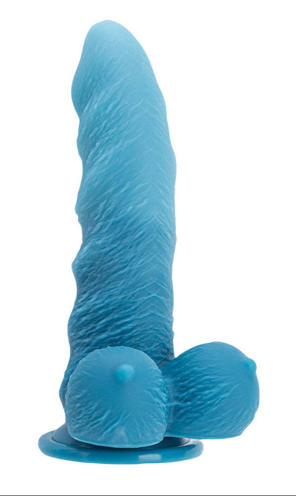 Loveangels 7.1 Inch Blue Ribbed Dildo Box