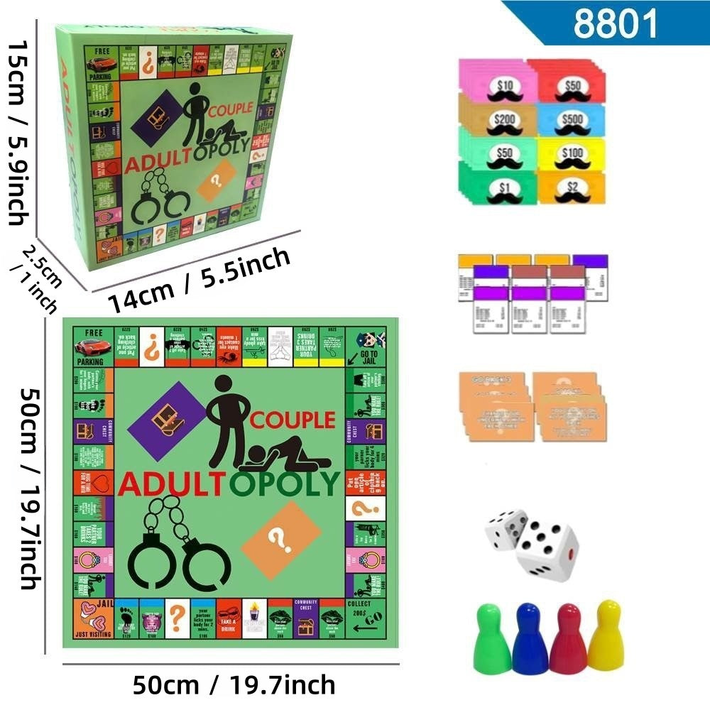 Loveangels Adultopoly Board Game Items