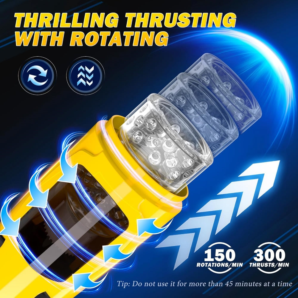 Loveangels App Controlled Thrusting And Rotating Masturbator With Stand functions