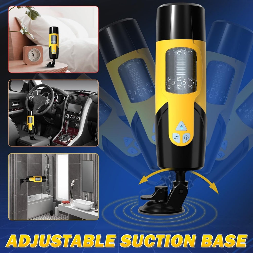 Loveangels App Controlled Thrusting And Rotating Masturbator With Stand suction base