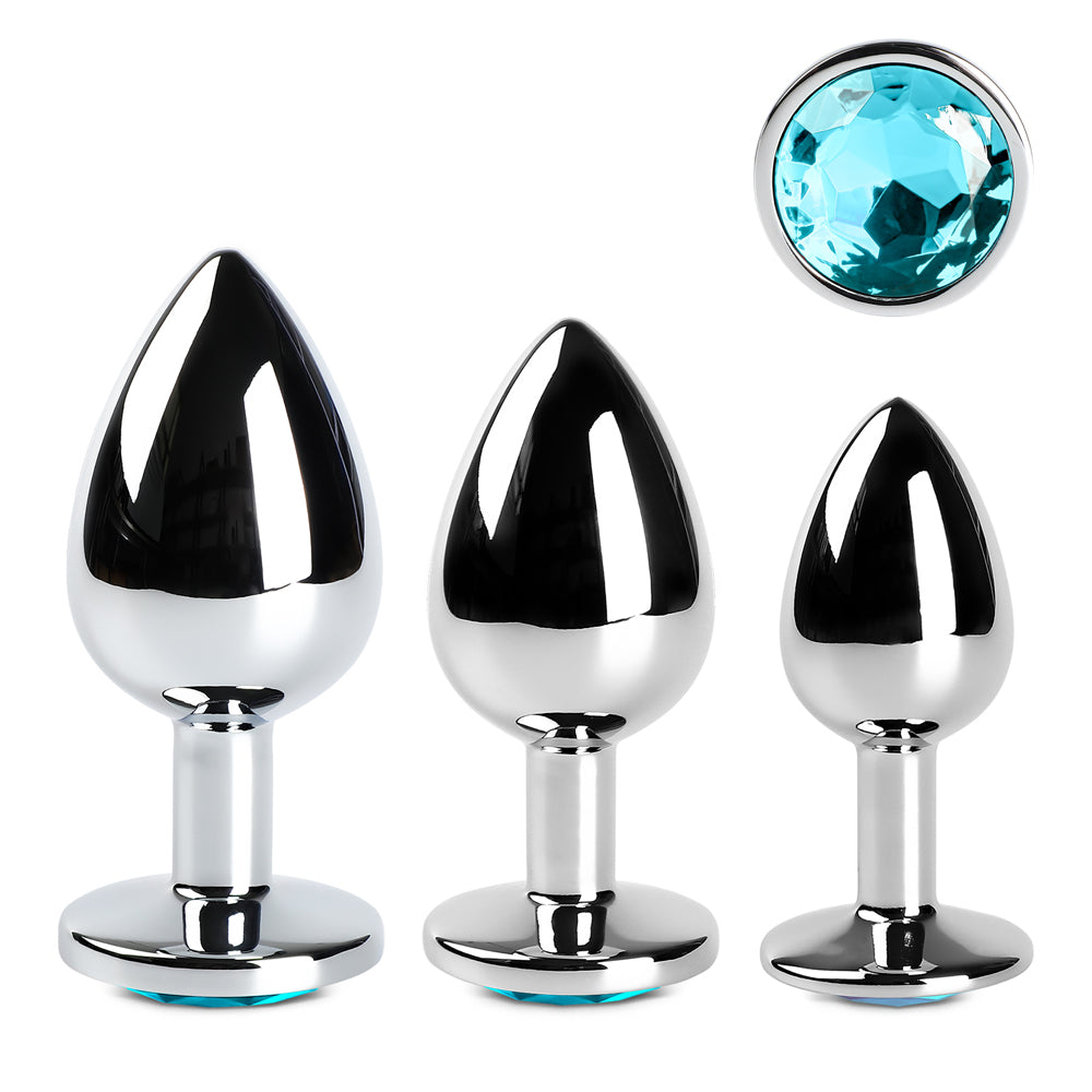 Loveangels Butt Plug Set With Blue Gems