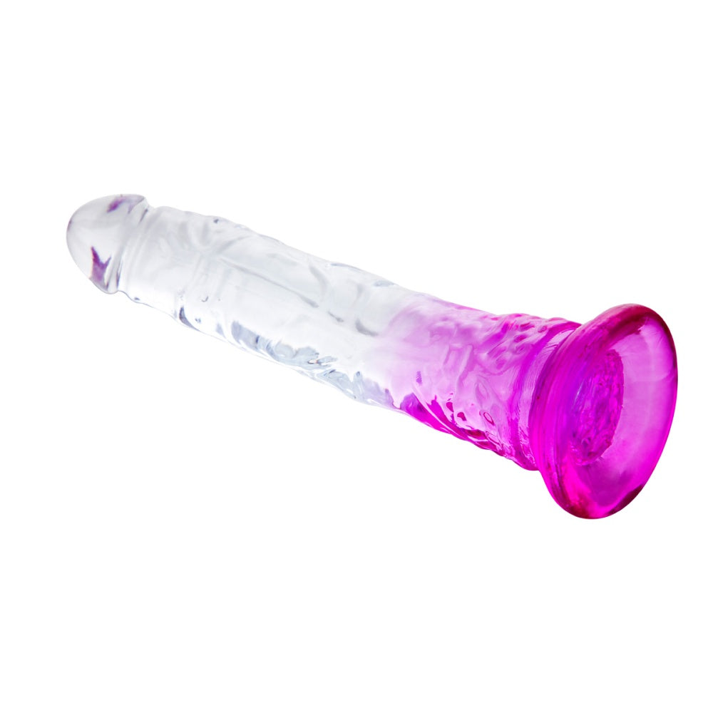 Loveangels Clear And Purple Training Dildo 3pk Suction Cup