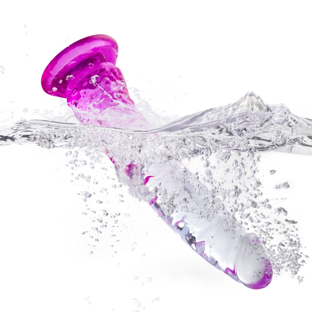 Loveangels Clear And Purple Training Dildo 3pk Waterproof