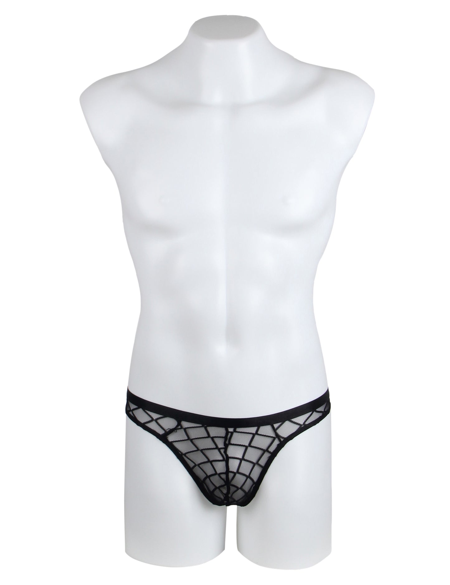 Loveangels Diamond Mesh Thong on mannequin