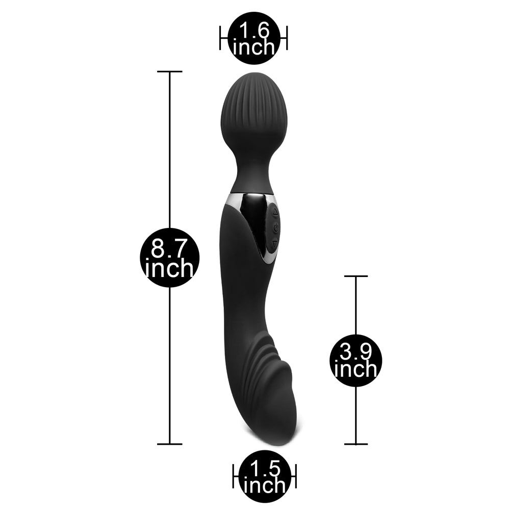 Loveangels Dual Ended Textured Wand Vibrator Sizing
