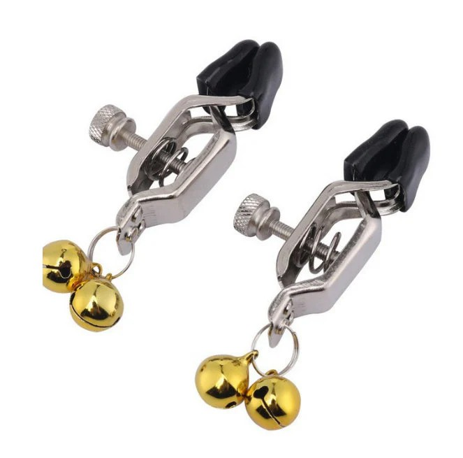 Loveangels Heavy Duty Nipple Clamps With Gold Bell