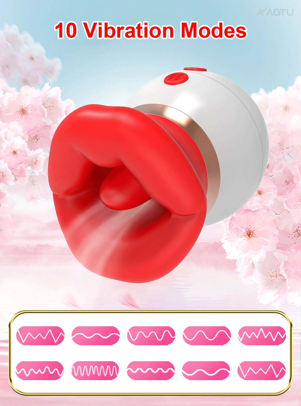 Loveangels Kiss Vibrating Pump frequencies moving image