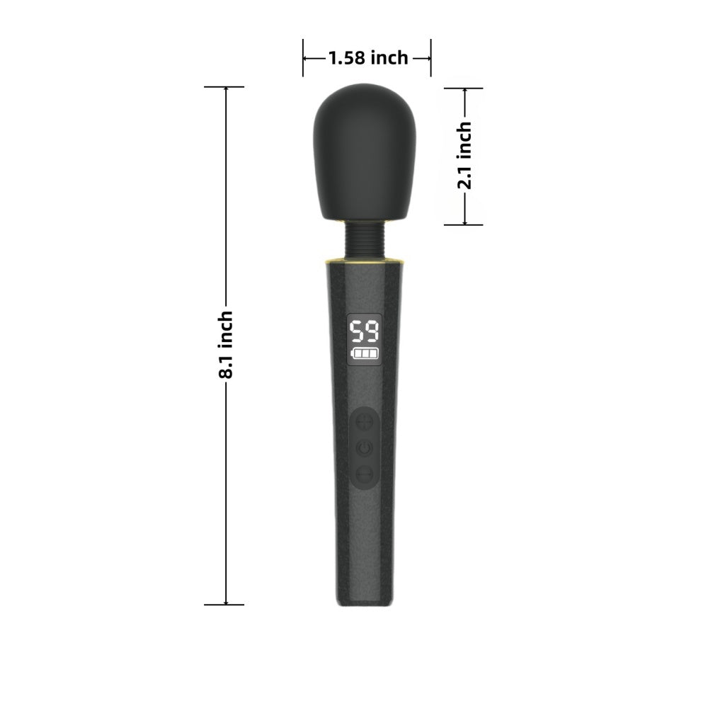Loveangels LED Display 9 Speed Silicone Wand Dimensions