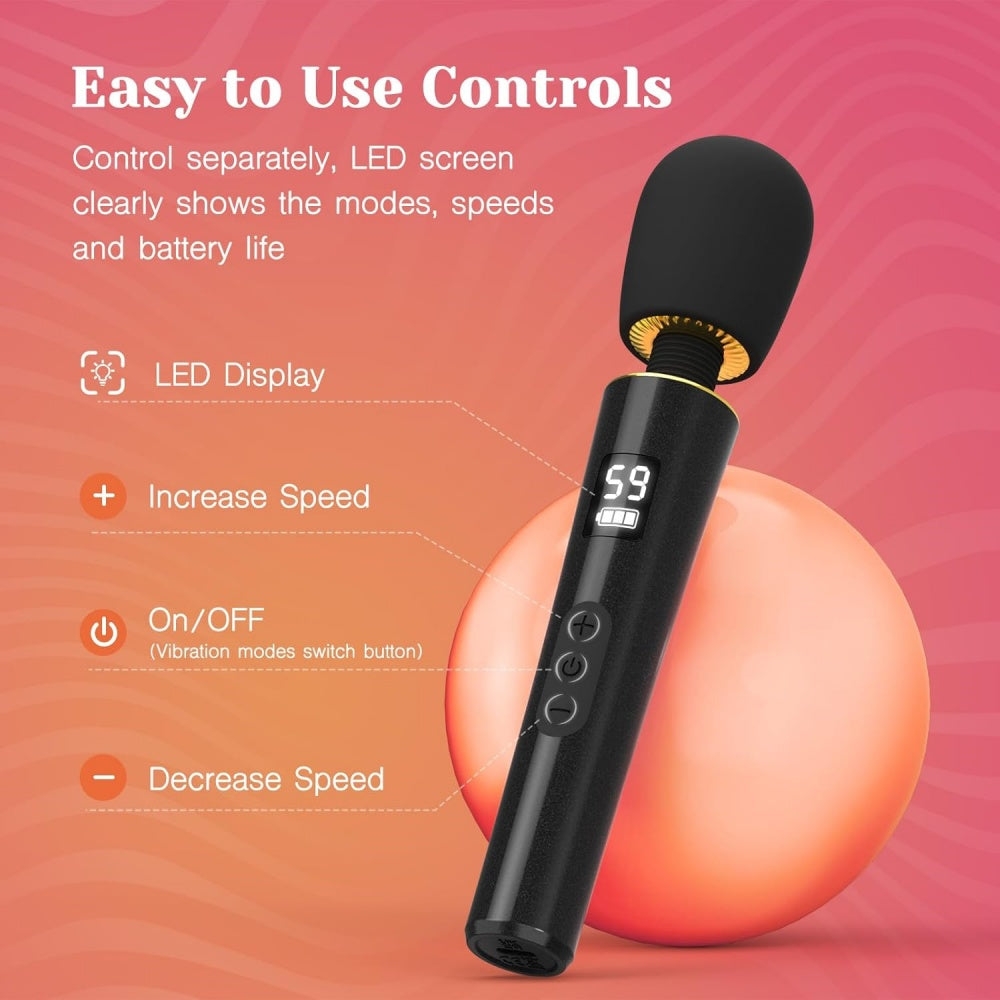 Loveangels LED Display 9 Speed Silicone Wand Controls