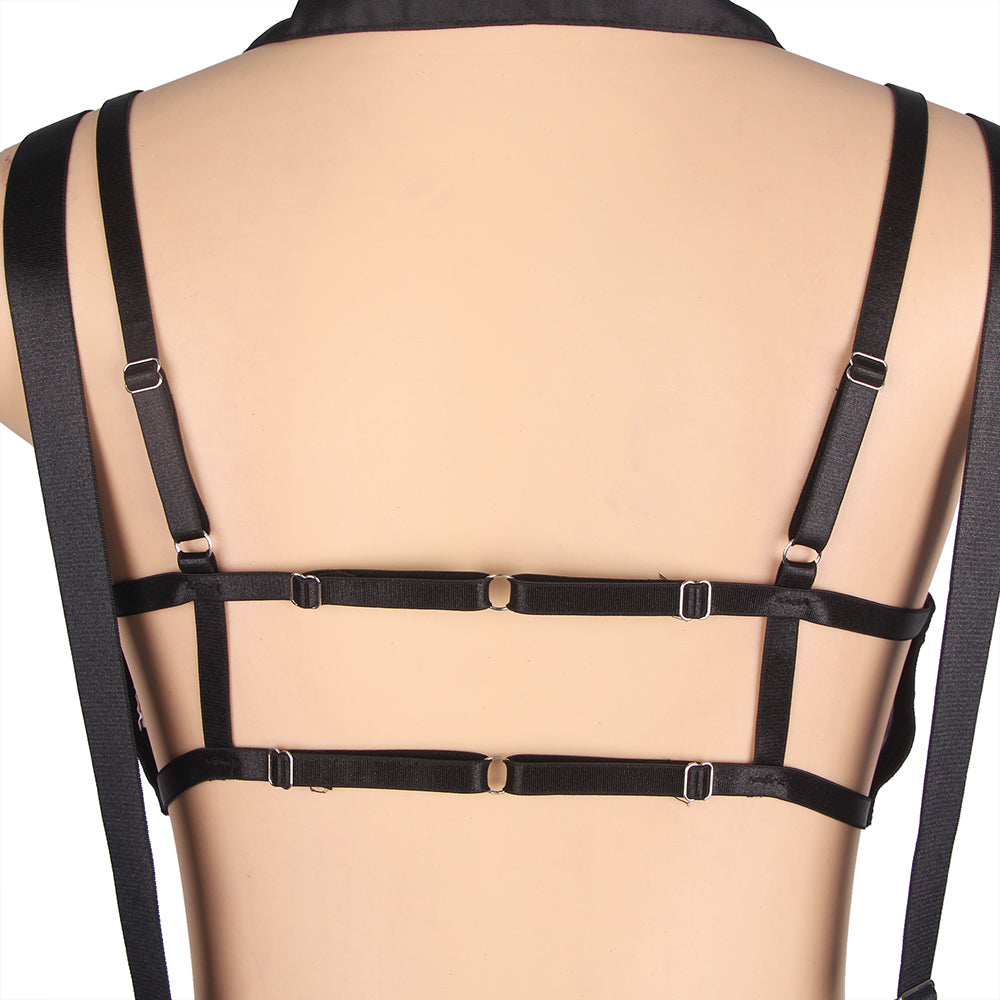 Loveangels Mesh And Zip 2pc Set adjustable back