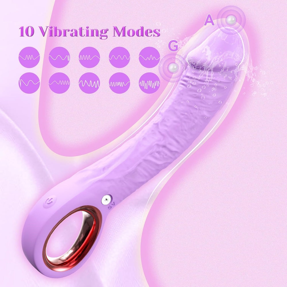 Loveangels Purple Stiffy With Handle Vibration Modes