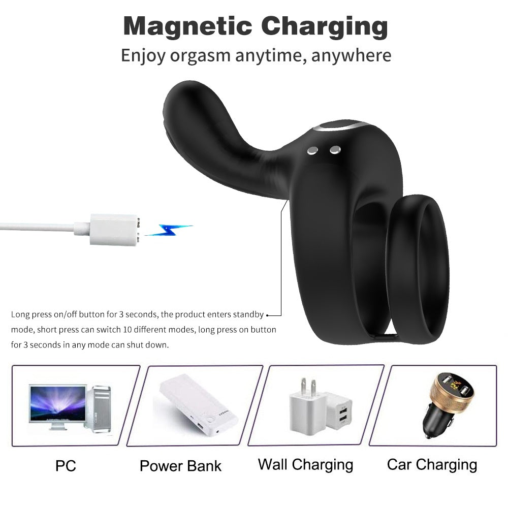 Loveangels Remote Control Vibrating Double Ring charging