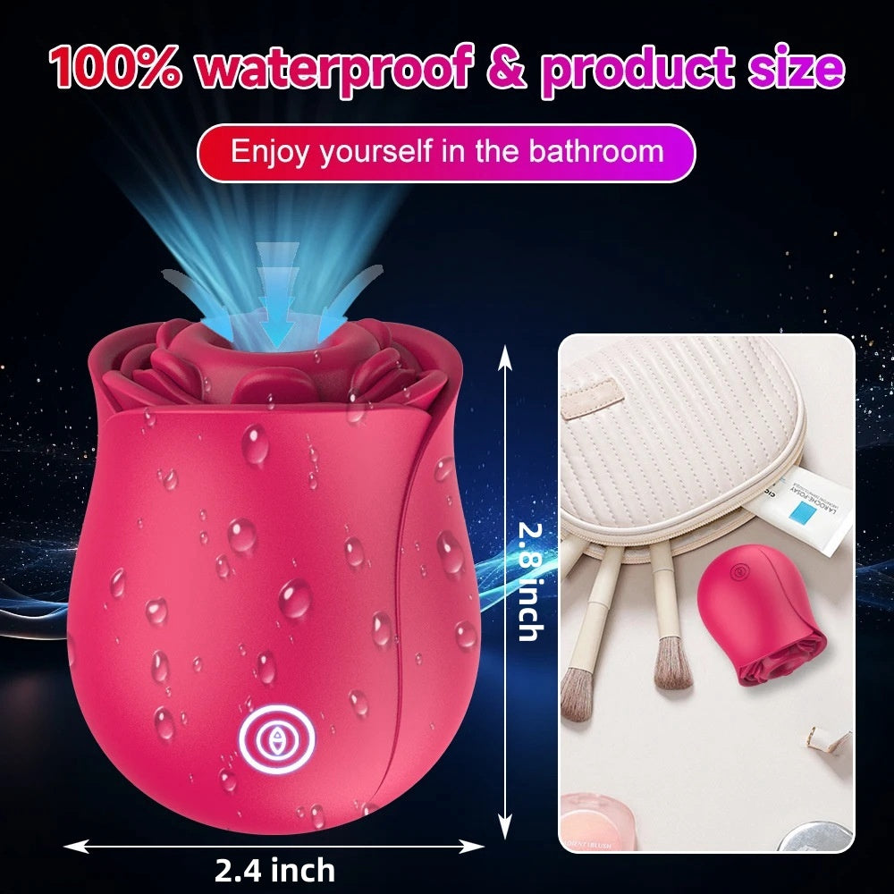 Loveangels Tapping Rose With Air Pulse Attachment Sizing