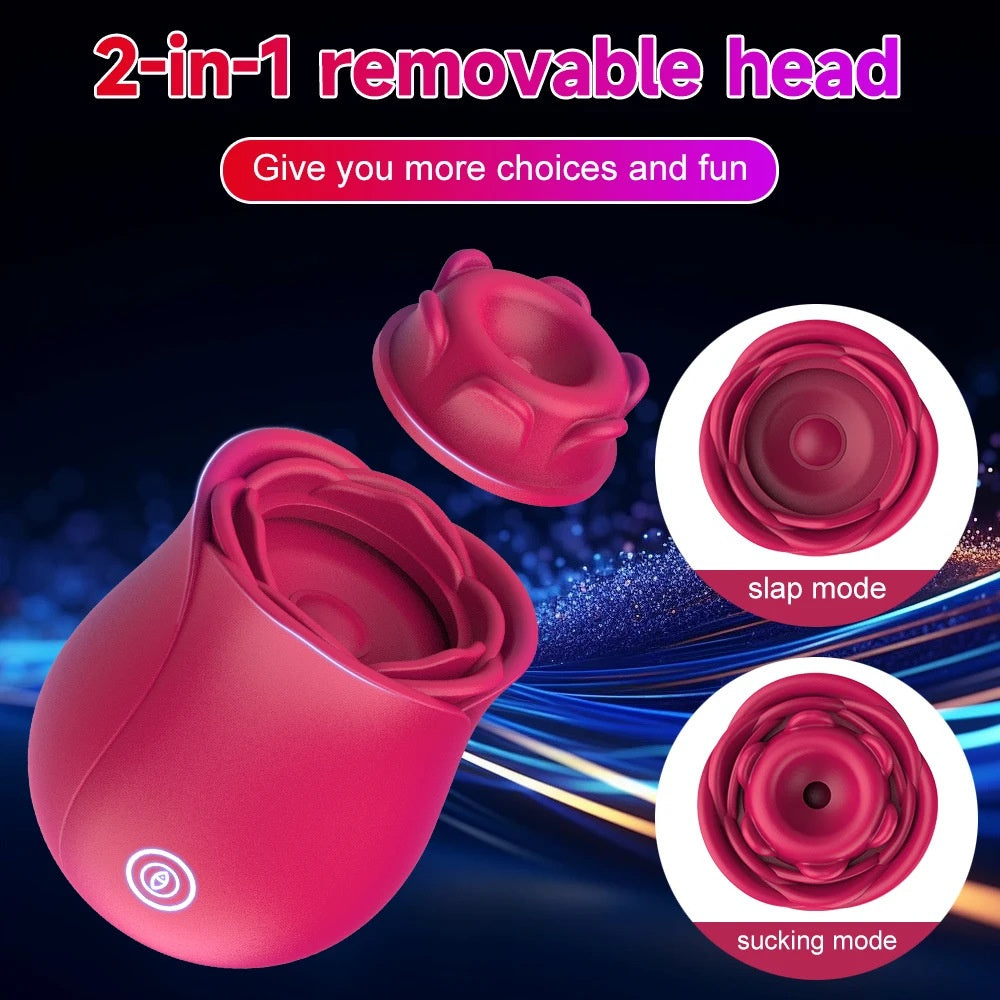Loveangels Tapping Rose With Air Pulse Attachment Removable Head