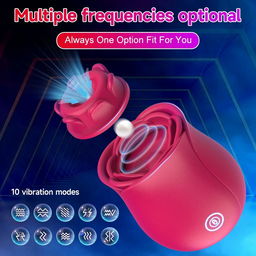 Loveangels Tapping Rose With Air Pulse Attachment Vibrations