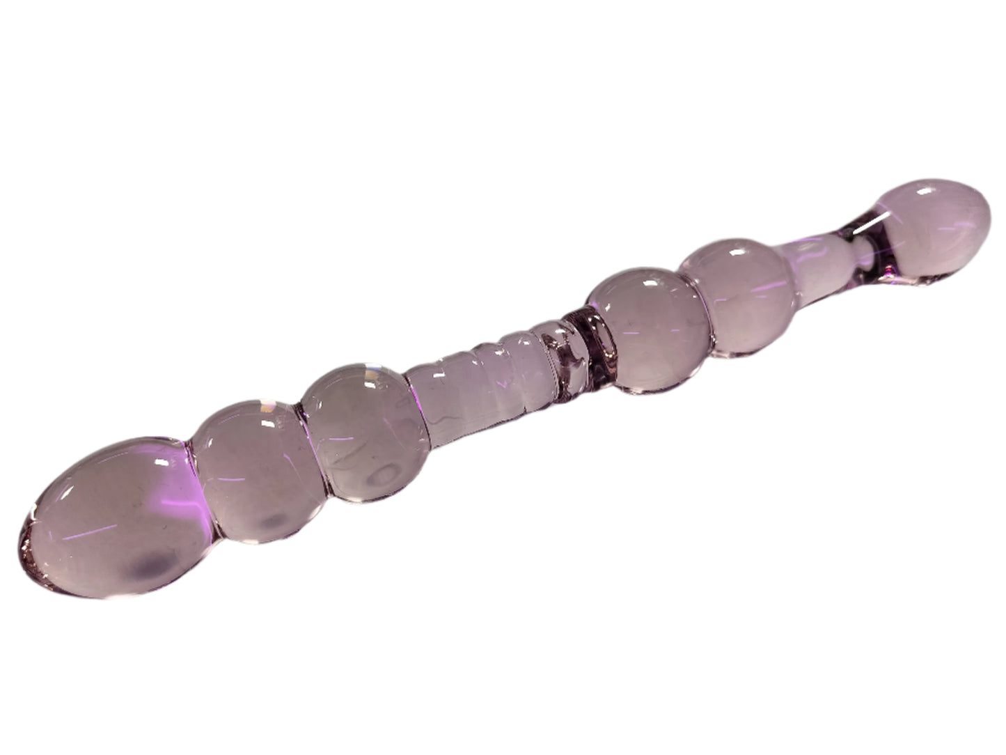 Loveangels Tempered Glass Dual Ended Pink Dildo