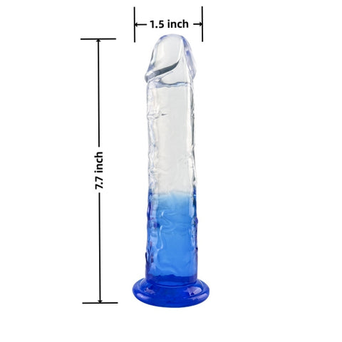 Loveangels Transparent Blue Dong 7.7