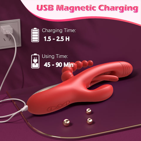 Loveangels Triple Trident Rabbit Vibrator Charging