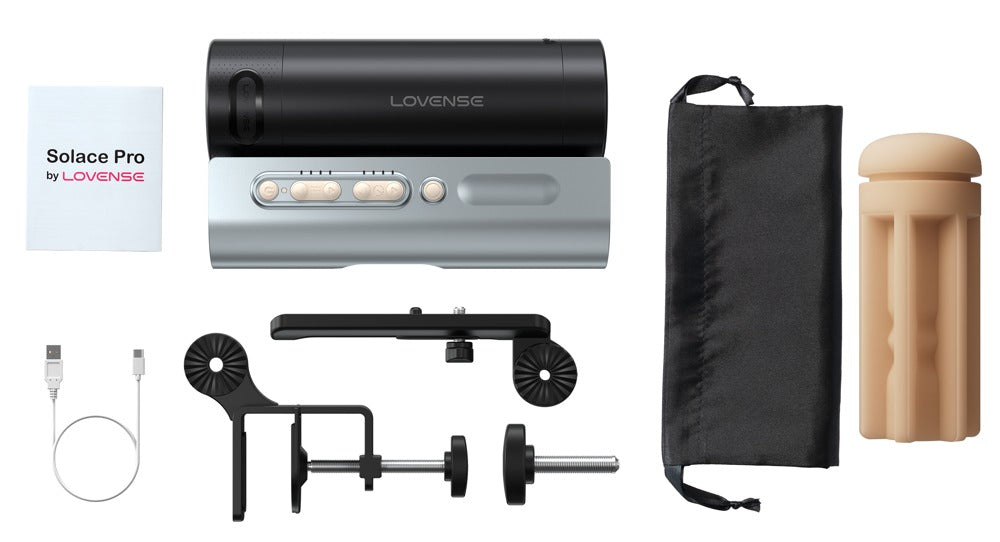 Lovense Solace Pro Automatic Thrusting Masturbator with App Control Contents
