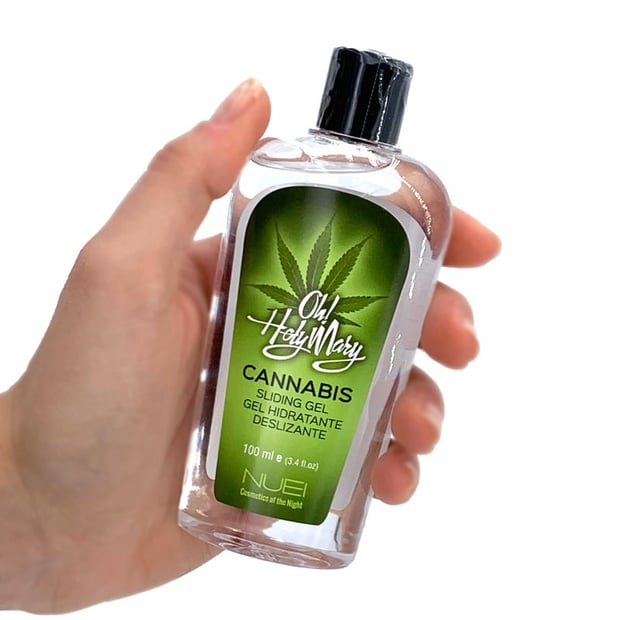 Nuei Oh! Holy Mary Cannabis Sliding Gel 100ml in hand