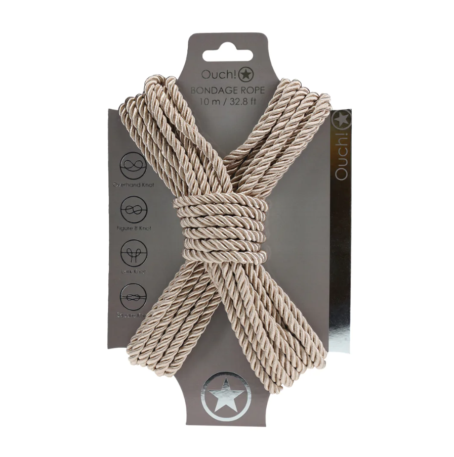 Ouch! 10m Polyester Bondage Rope gold
