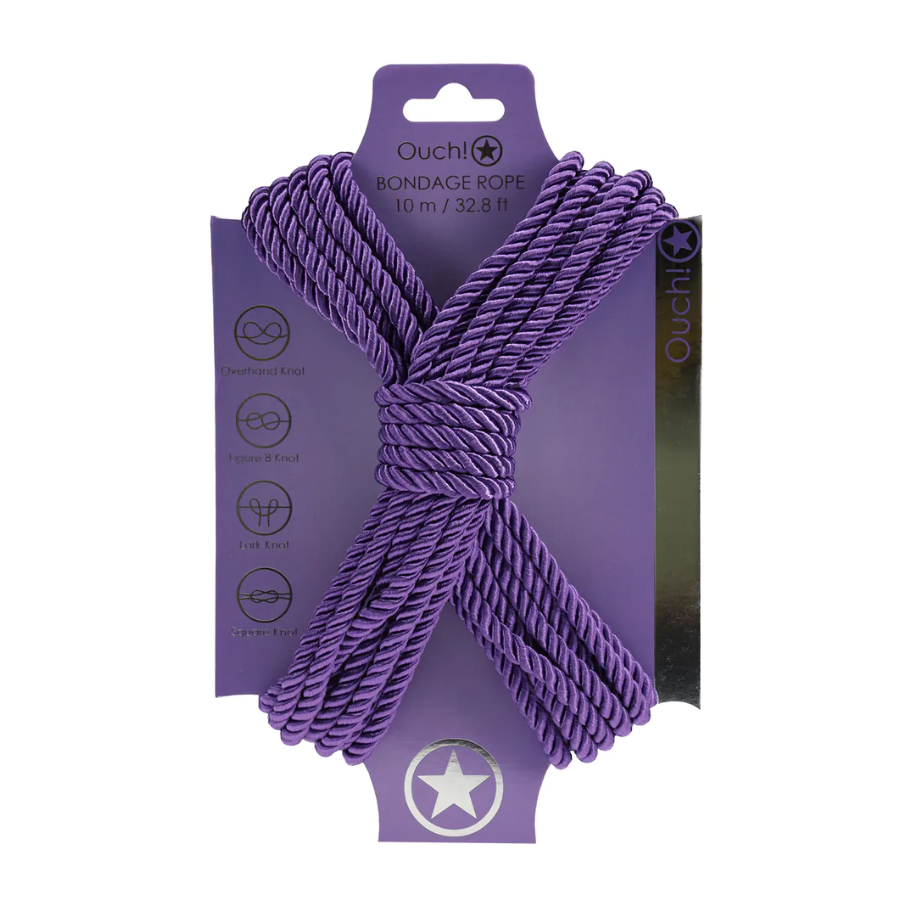 Ouch! 10m Polyester Bondage Rope purple