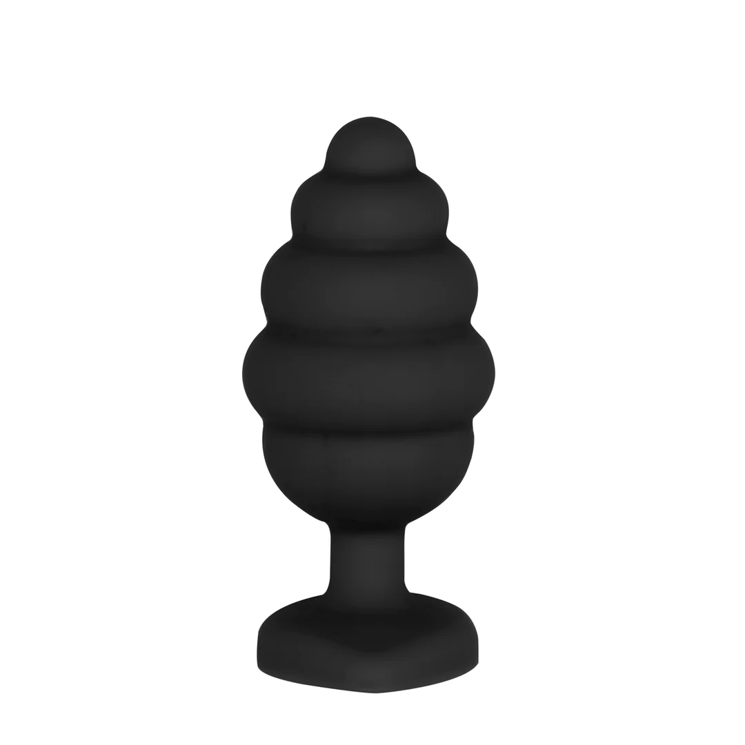 Ouch! Large Ribbed Diamond Heart Plug Front