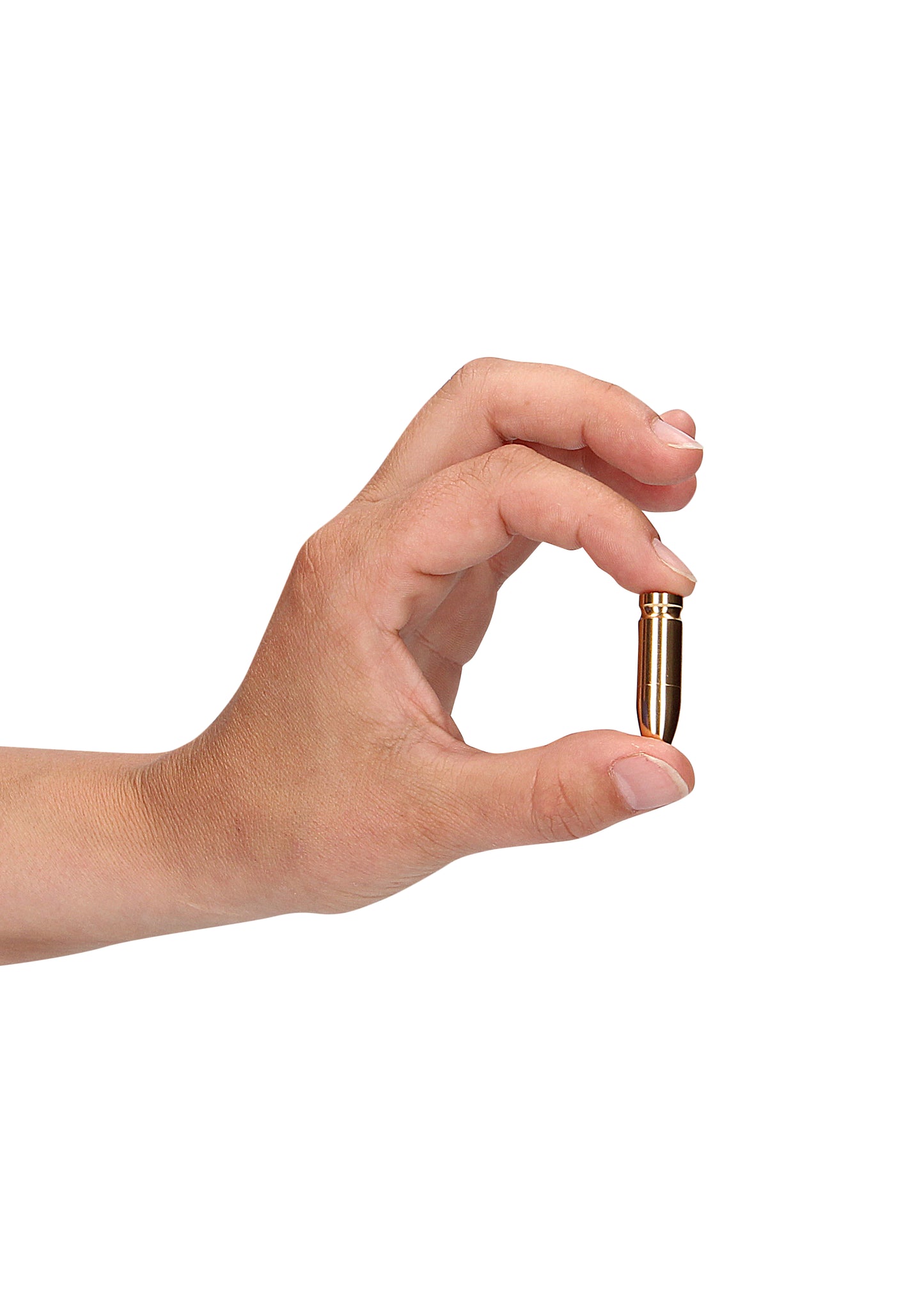 Ouch! Magnetic Diamond Bullet Nipple Clamps in hand