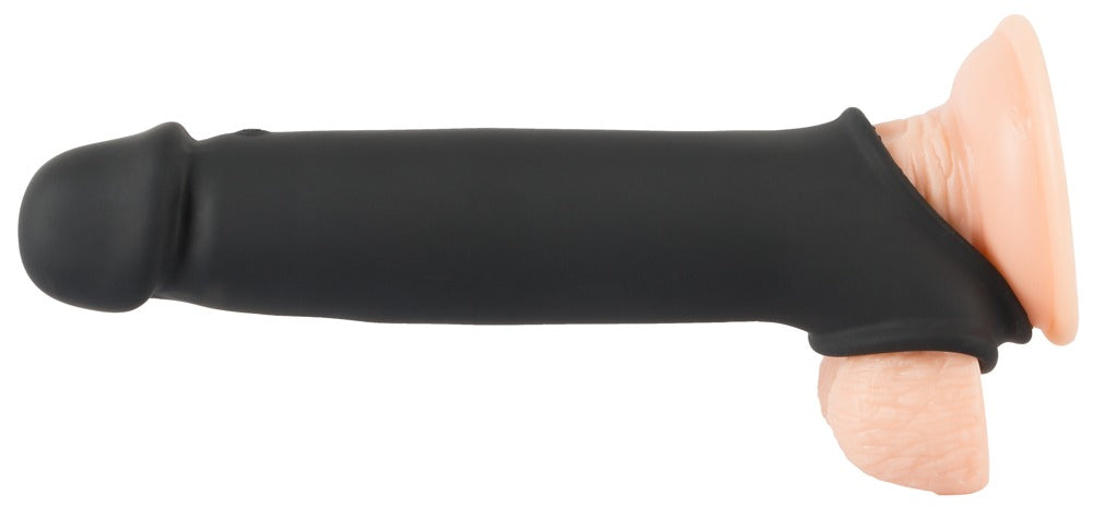 Rebel Remote Control Vibrating Penis Extension Sleeve on dildo