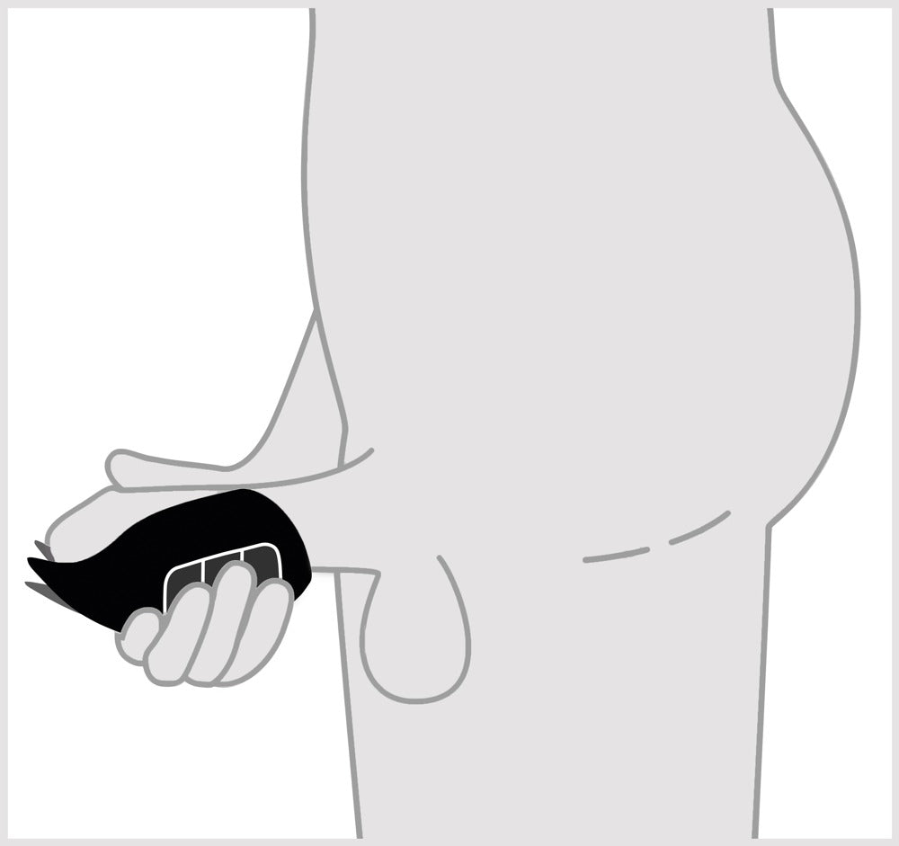 Rebel Vibrating Glans Masturbator in use